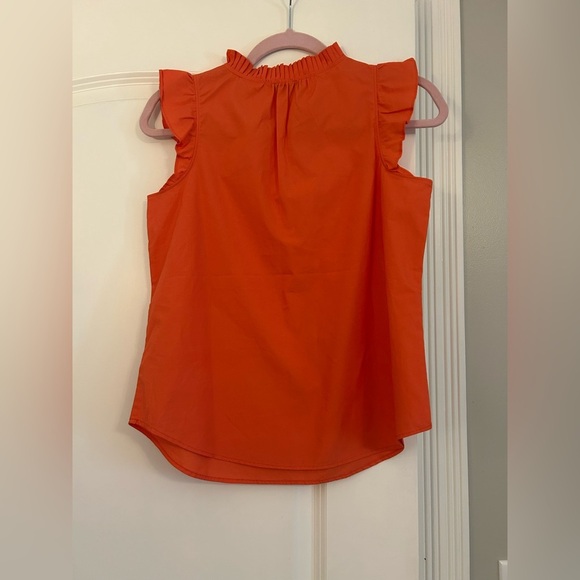 NWT Talbots Stamped Ditsy Ruffle Trim Shell Petite - Picture 6 of 6